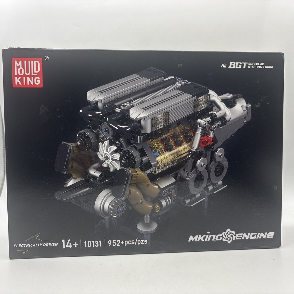 Mould King 10131 W16 Engine Motor Double V8 Cylinder Building Block Toy Kit- New